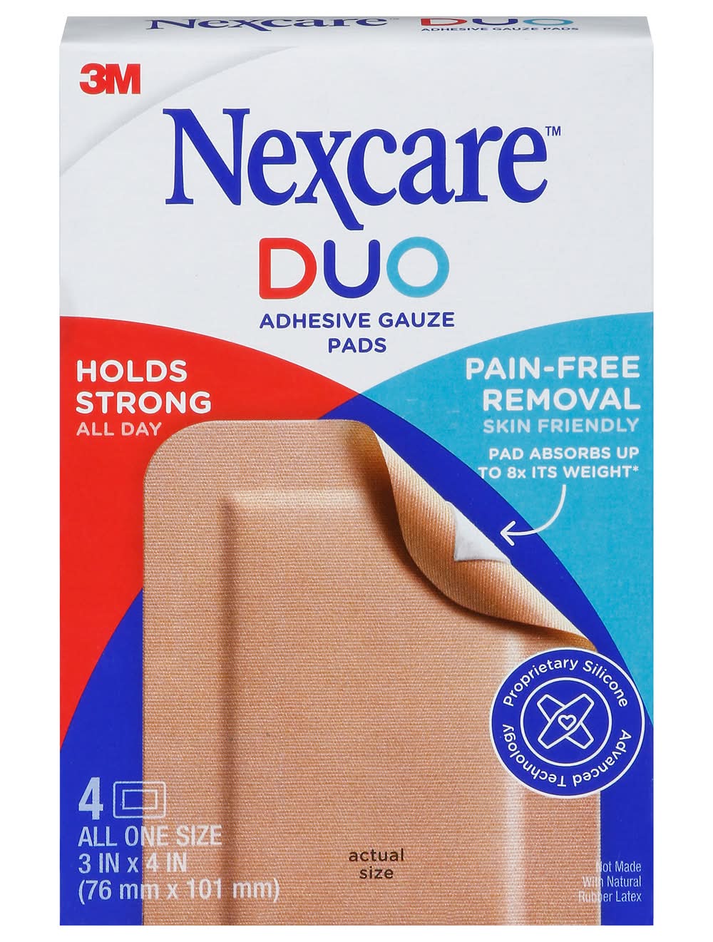 Nexcare Duo Adhesive Gauze Pads