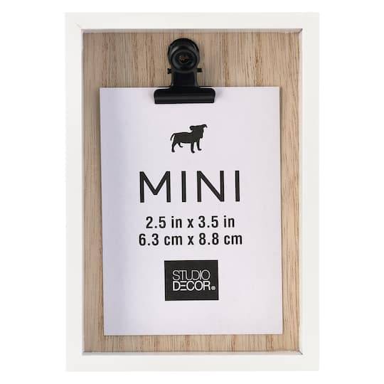 White Deep Mini Frame Box With Clip By Studio Decor