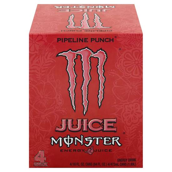 Monster Pipeline Punch Energy Drink (4 ct, 16 fl oz)