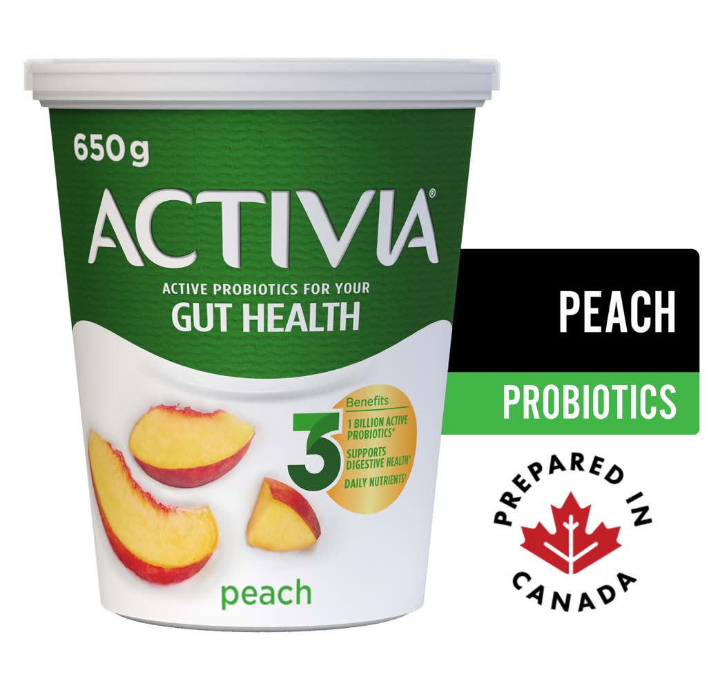 Activia Probiotic Yogurt, Peach (650 g)