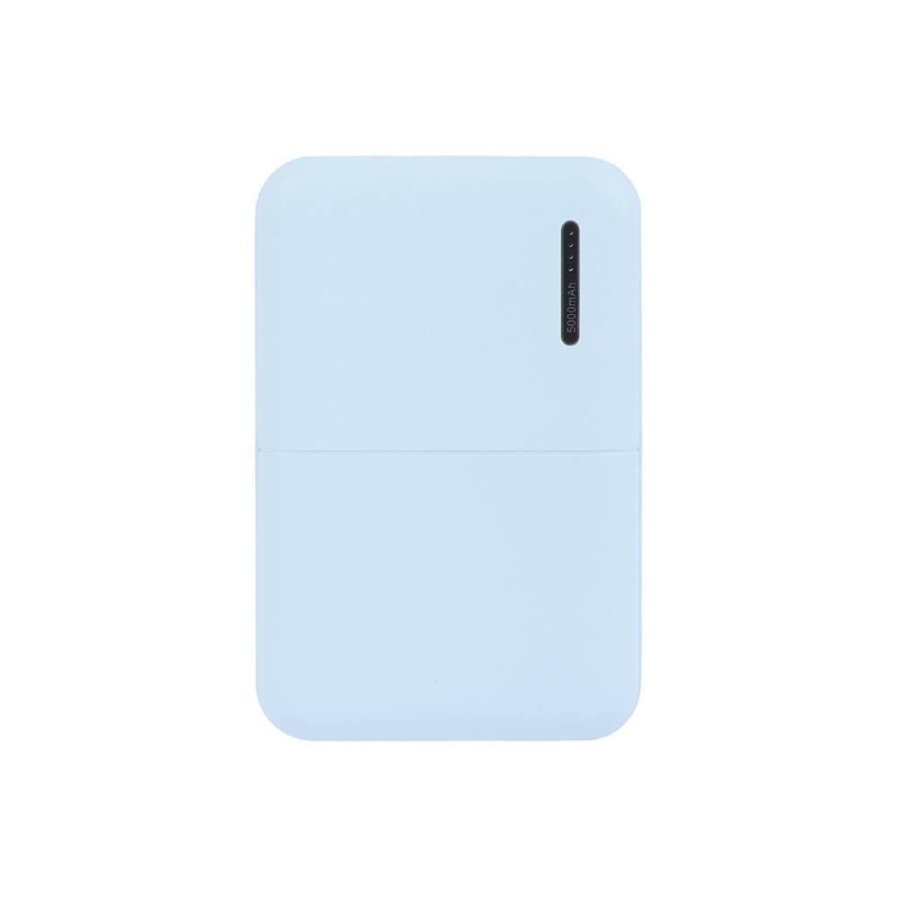 Miniso · Batería portátil micro usb, usb y tipo c, azul cielo