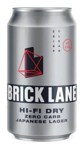 Brick Lane Hi-Fi Dry Zero Carb Japanese Lager 355mL – 4 Pack