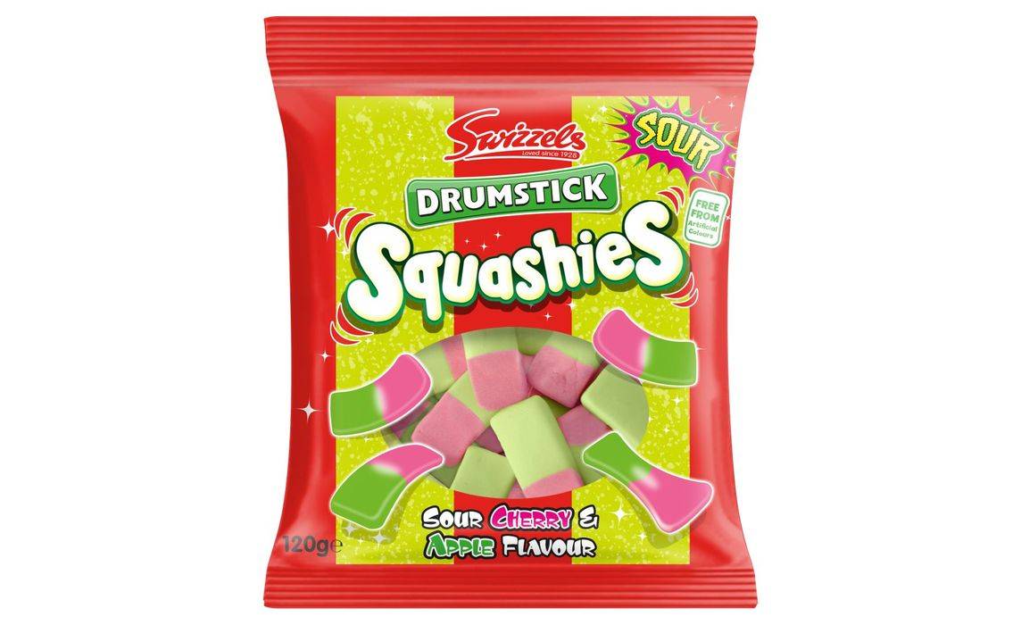 Swizzels Squashies Drumstick Sour Cherry & Apple Flavour 120g (405517)