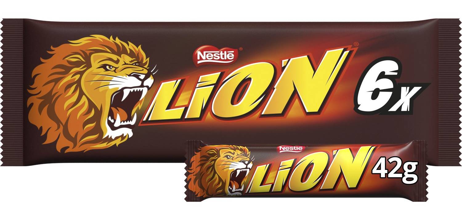 Barres Chocolatées Lait Lion - les 6 barres de 42g
