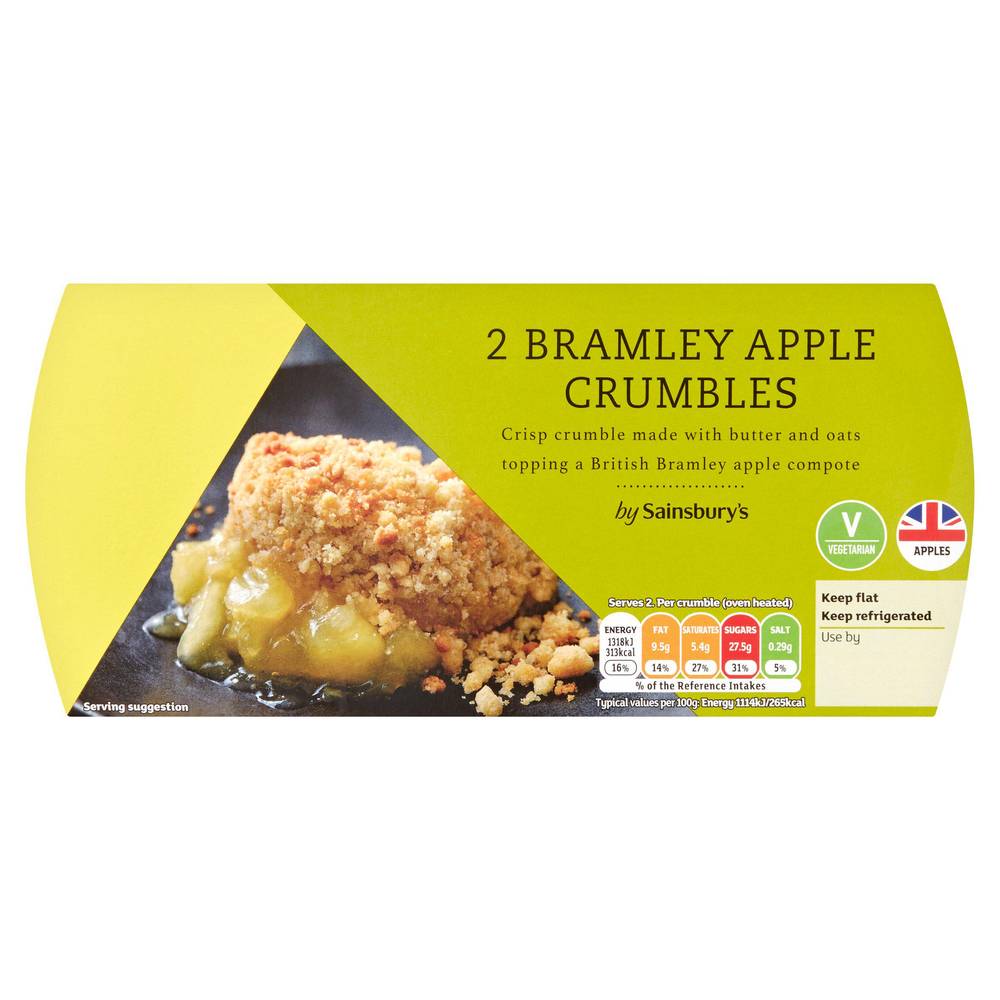 Sainsbury's Bramley Apple Crumble 2x120g