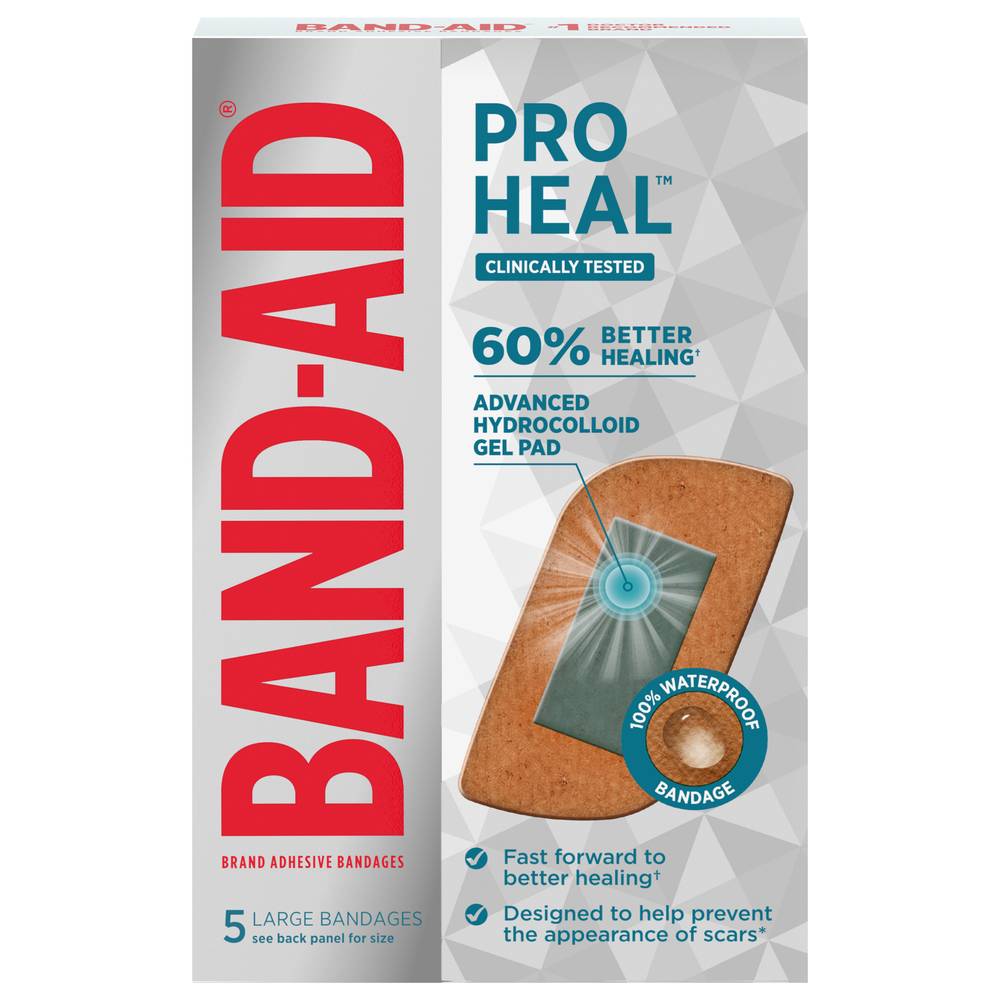 Band-Aid Pro Heal Adhesive Bandages, large (5 ct)