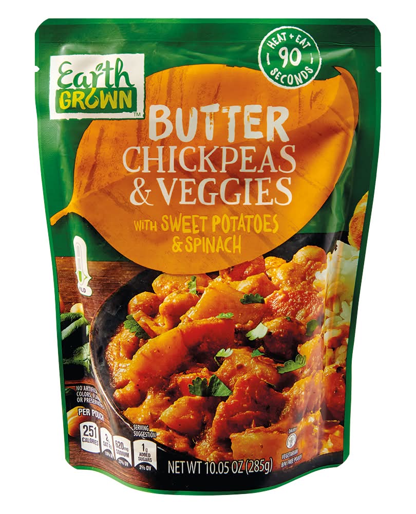 Earth Grown Butter With Sweet Potatoes & Spinach, Chickpeas-Veggies (10.05 oz)