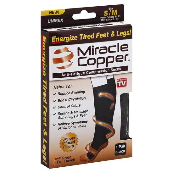 Miracle Copper Anti-Fatigue Compression Unisex Socks (1 pair)