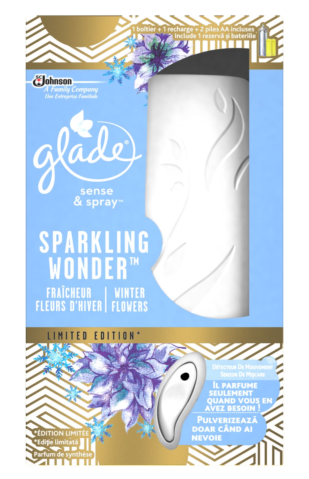 Glade Brise sense et spray désodorisant merveille pétillante fraîcheur fleurs d'hiver diffuseur et recharge (18 ml) Delivery Near Me | Order Online