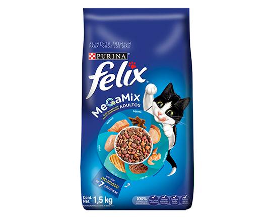 Alimento Gato Purina Félix Megamix Bolsa 1.5 kg