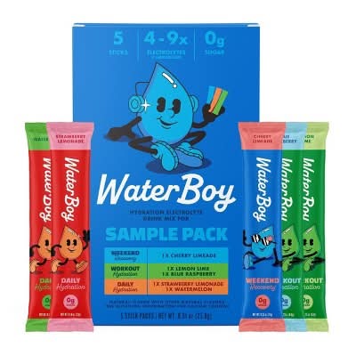 Water Boy Hydration Sports Drink Trial pack, Assorted (5 x 0.91 oz)