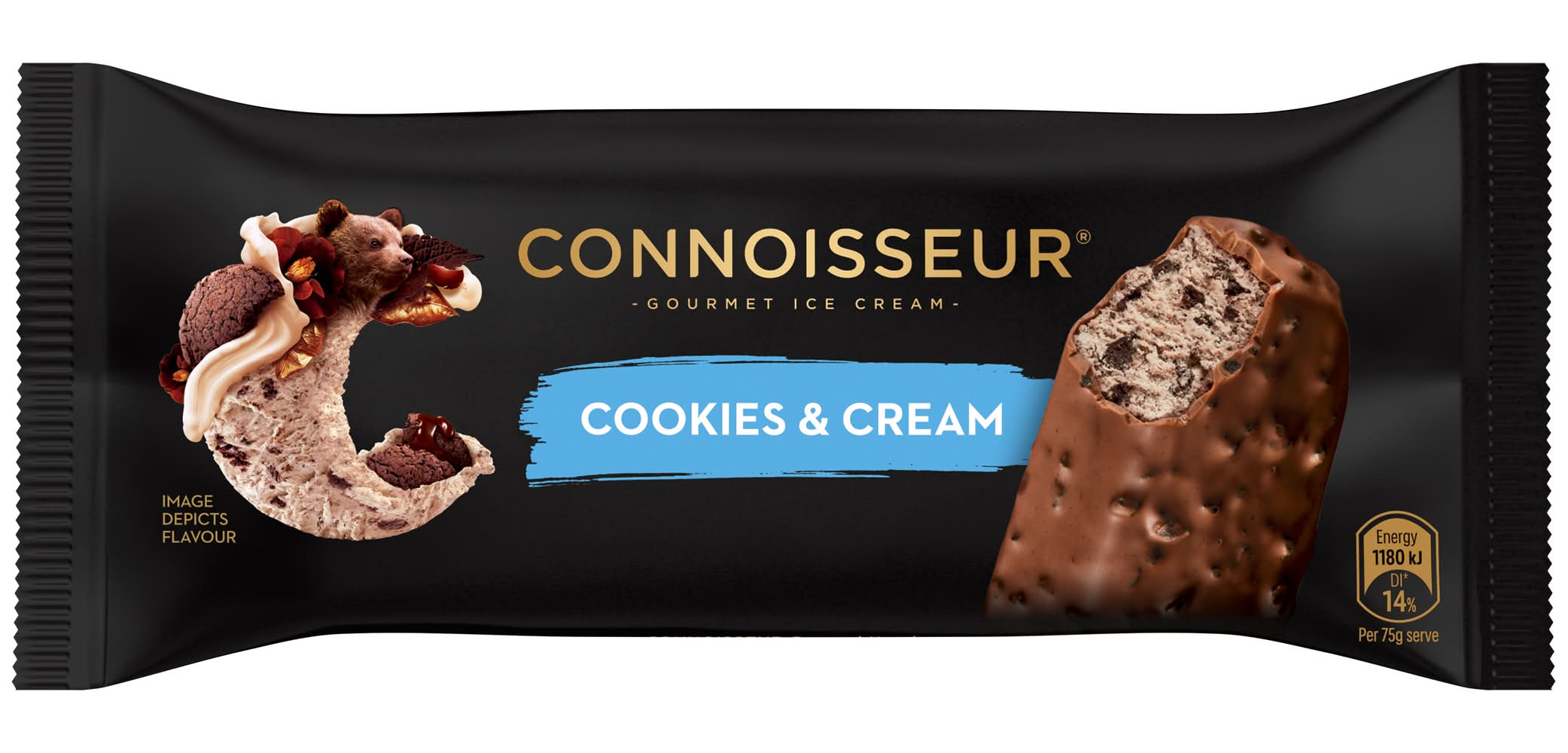 Connoisseur Gourmet Ice Cream Stick, Cookies & Cream (114mL)