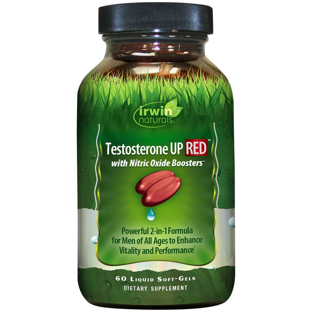 Testosterone Up Red With Nitric Oxide Boosters For Men (60 Liquid Softgels)