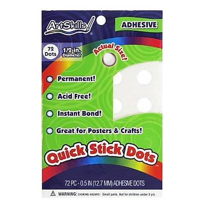 Artskills Adhesive Sticky Dots Clear (72 ct)