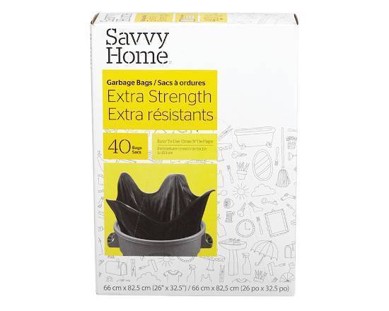SAVVY HOME GARBAGE BAG 40 PK