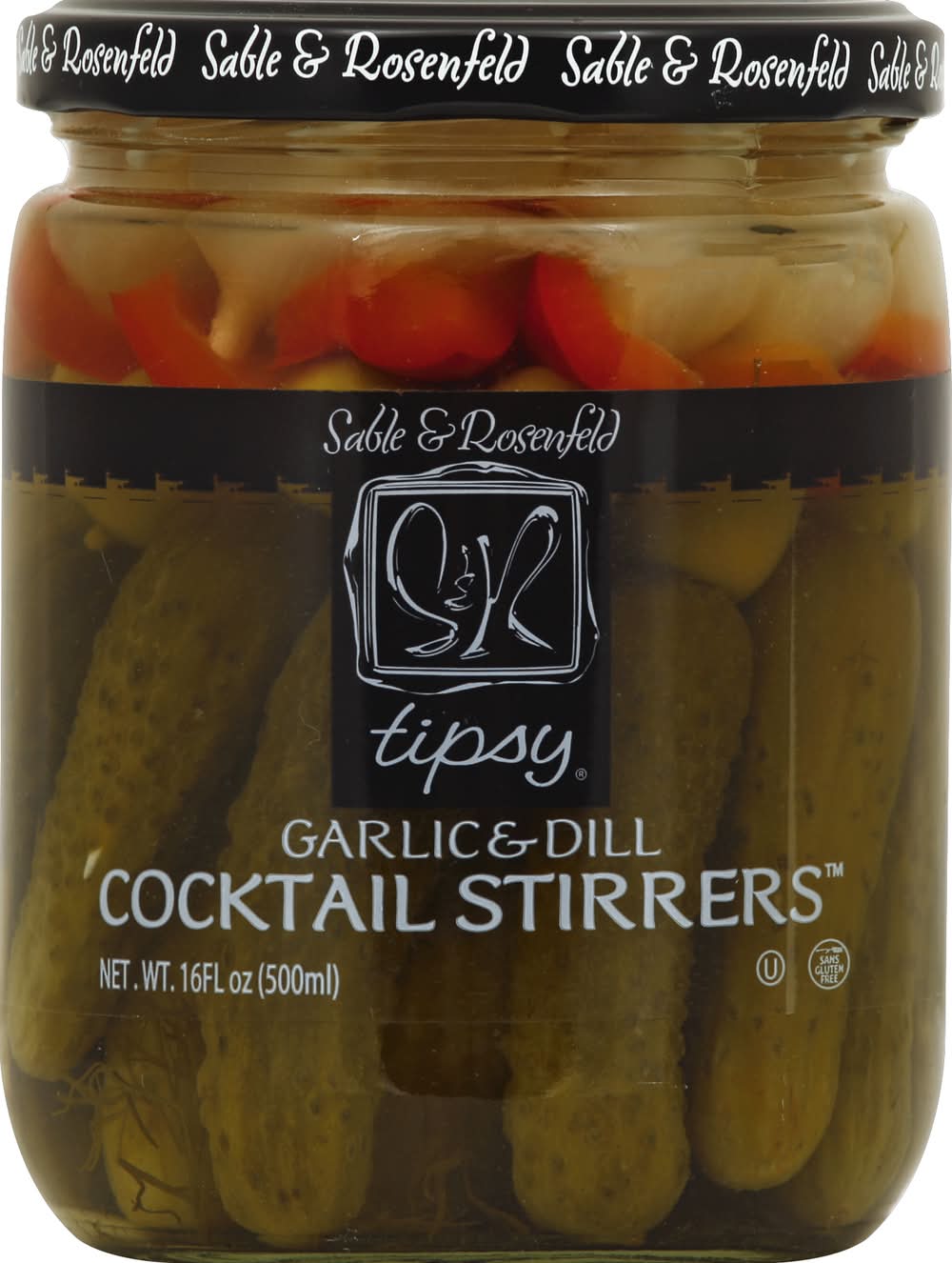 Sable & Rosenfeld Tipsy Garlic and Dill Pickle Cocktail Stirrers (16 fl oz)
