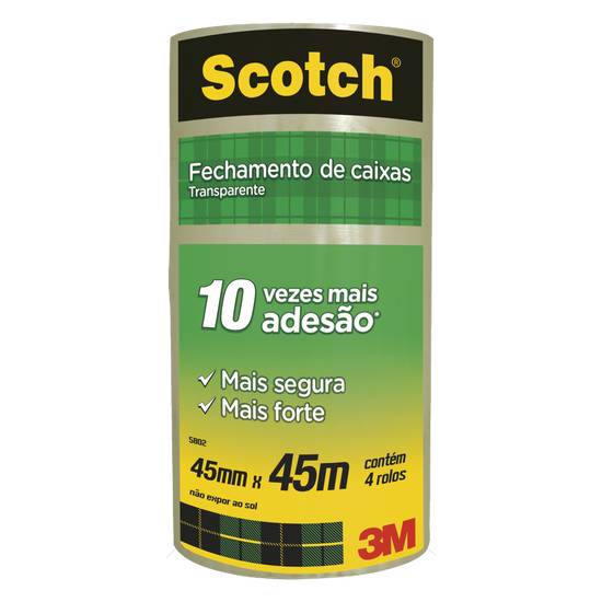 Scotch 3m fita adesiva transparente scotch (4 unidades)