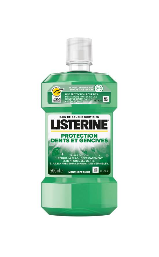 Listerine - Bain de bouche protection dents et gencives bouteille (500 ml)