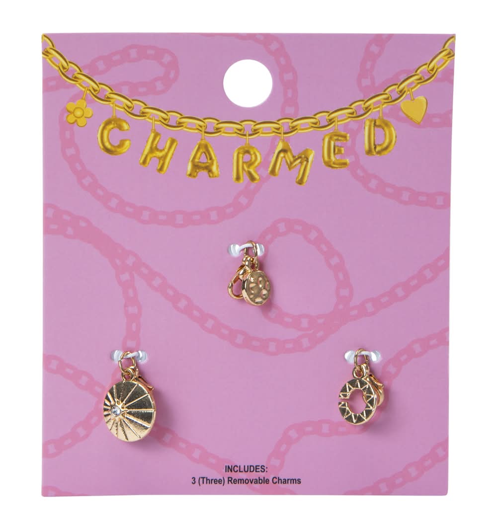 Novelty Removable Jewelry Charms 3-Count Gold Celestial
