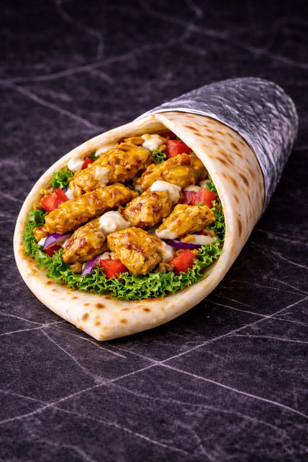 Cheese Naan poulet curry