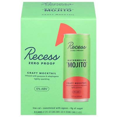 Recess Mojito Craft Mocktail (4 pack, 12 fl oz) (watermelon)