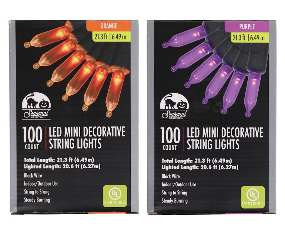 Seasonal Collection Led Mini Decorative String Lights, 21.3 ft, Assorted (100 ct)