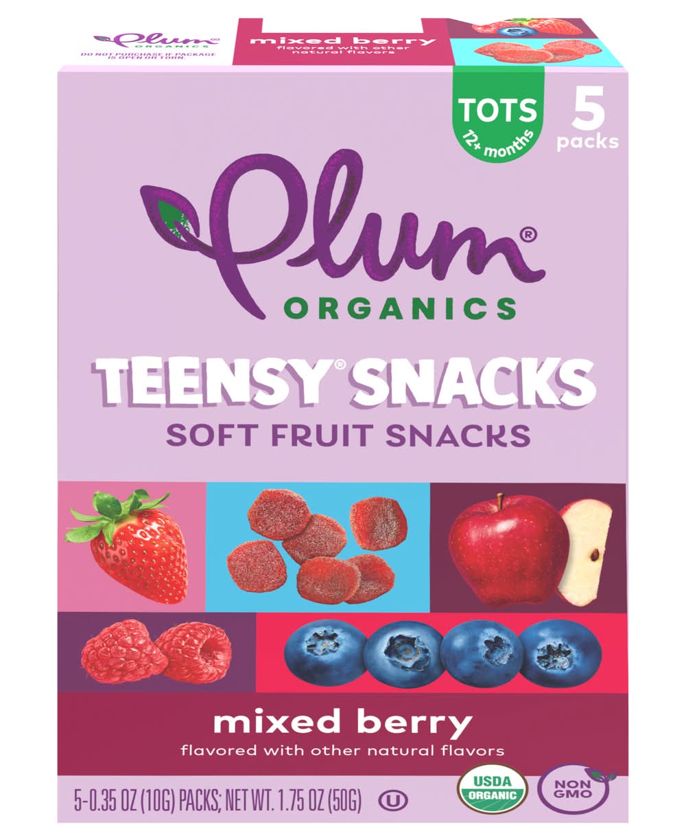 Plum Organics Teensy Soft Fruit Baby Snacks (1.8 oz)