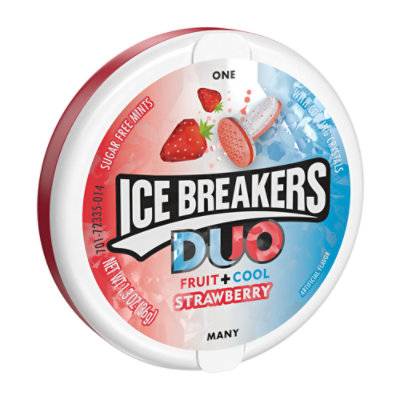 ICE BREAKERS DUO STRAWBERRY FRUIT COOL SUGAR FREE MINTS