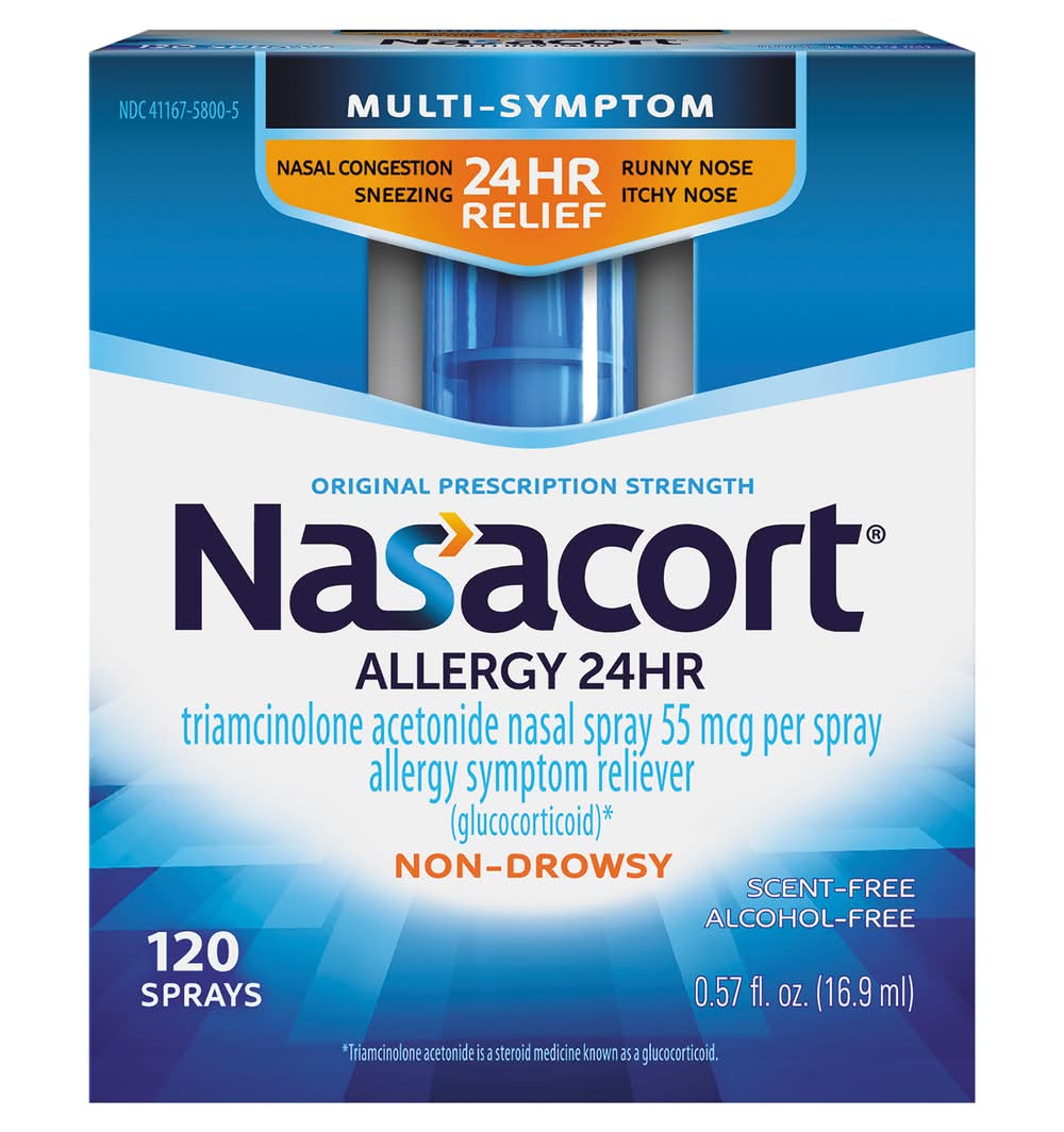 Nasacort Multi Symptom 24hr Relief Non Drowsy Nasal 120 Spray 55 Mcg (0.57 fl oz)