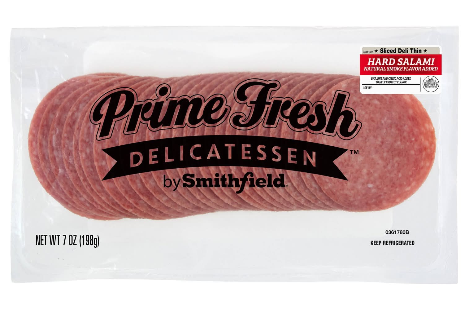 Smithfield Prime Fresh Delicatessen Sliced Deli Thin Hard Salami (7 oz)
