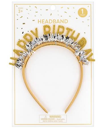 Festive Voice Happy Birthday Headband 3+ Year
