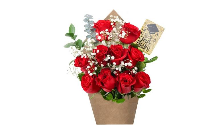 Bloom Haus™ Follow Your Dreams Graduation Bouquet - Red