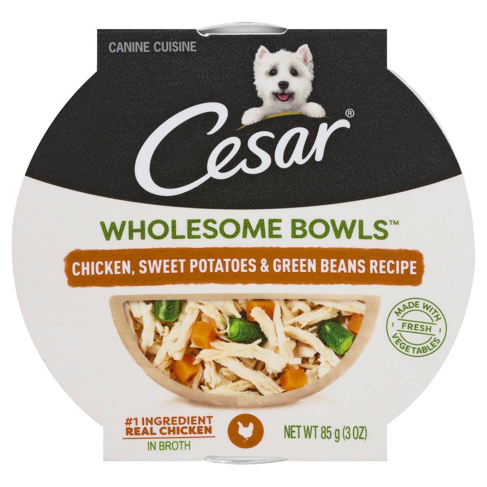 Cesar Wholesome Bowls Chicken Sweet Potatoes & Green Beans Recipe Dog Food (3 oz)