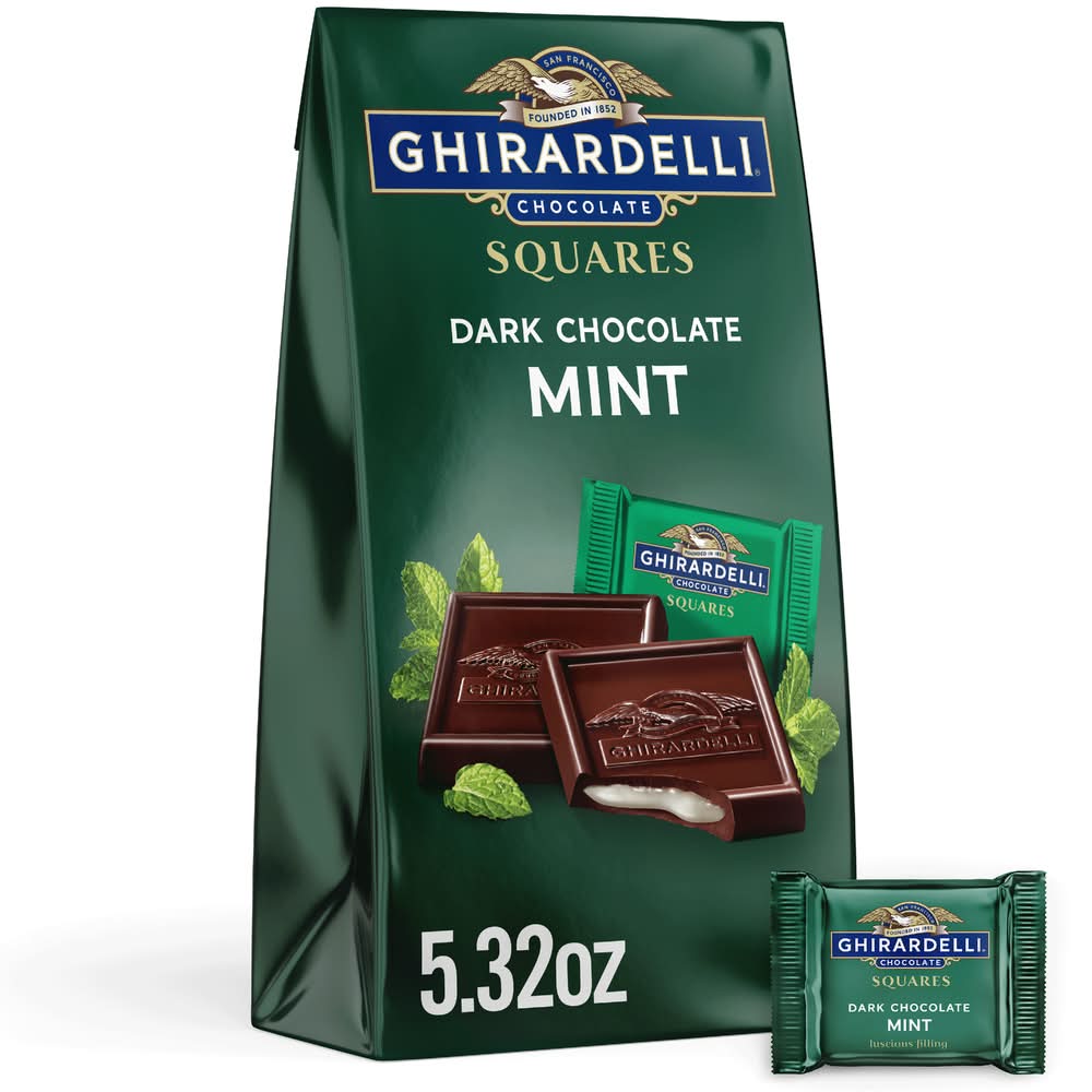 Ghirardelli Dark Chocolate Squares, Mint (5.32 oz)