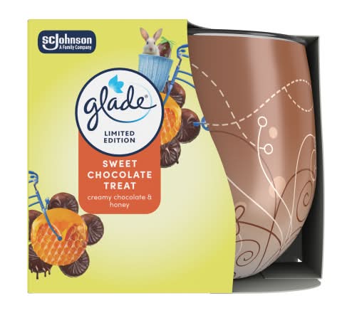 Glade Honey- Chocolate, Limited Edition Warm Spices Candle (108g)