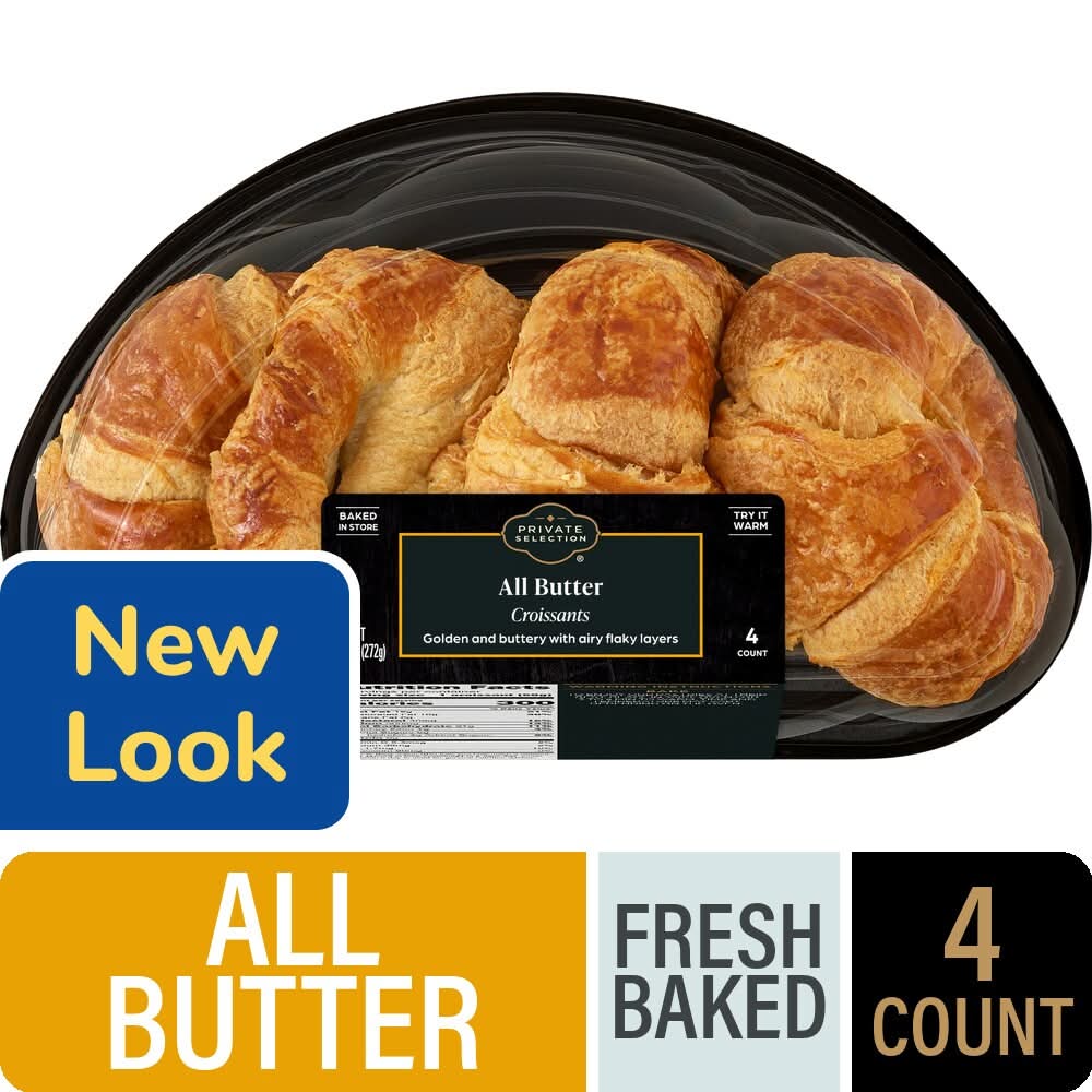 Private Selection Classic All Butter Croissants 4 ea