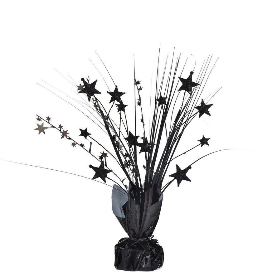 Metallic Black Spray Centerpiece, 12in