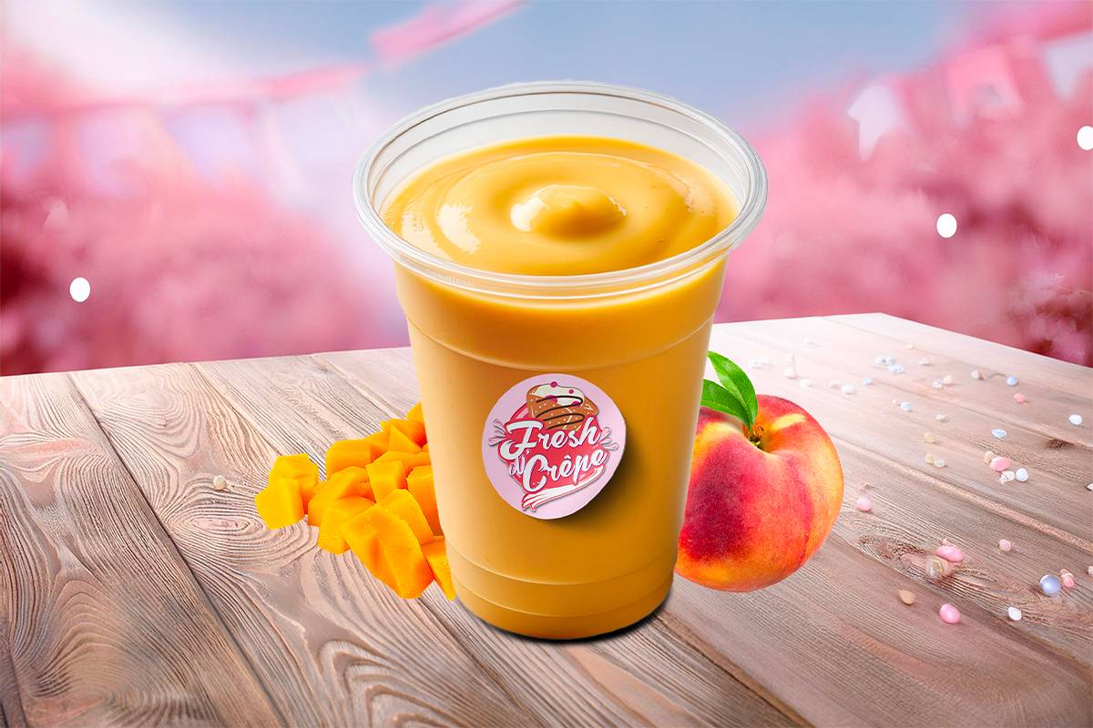 Smoothie pêche et mangue