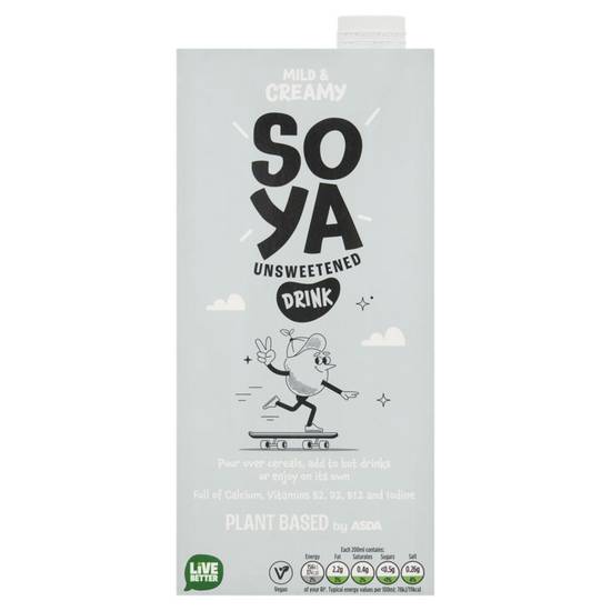 Asda Unsweetened Soya Milk Drink1L