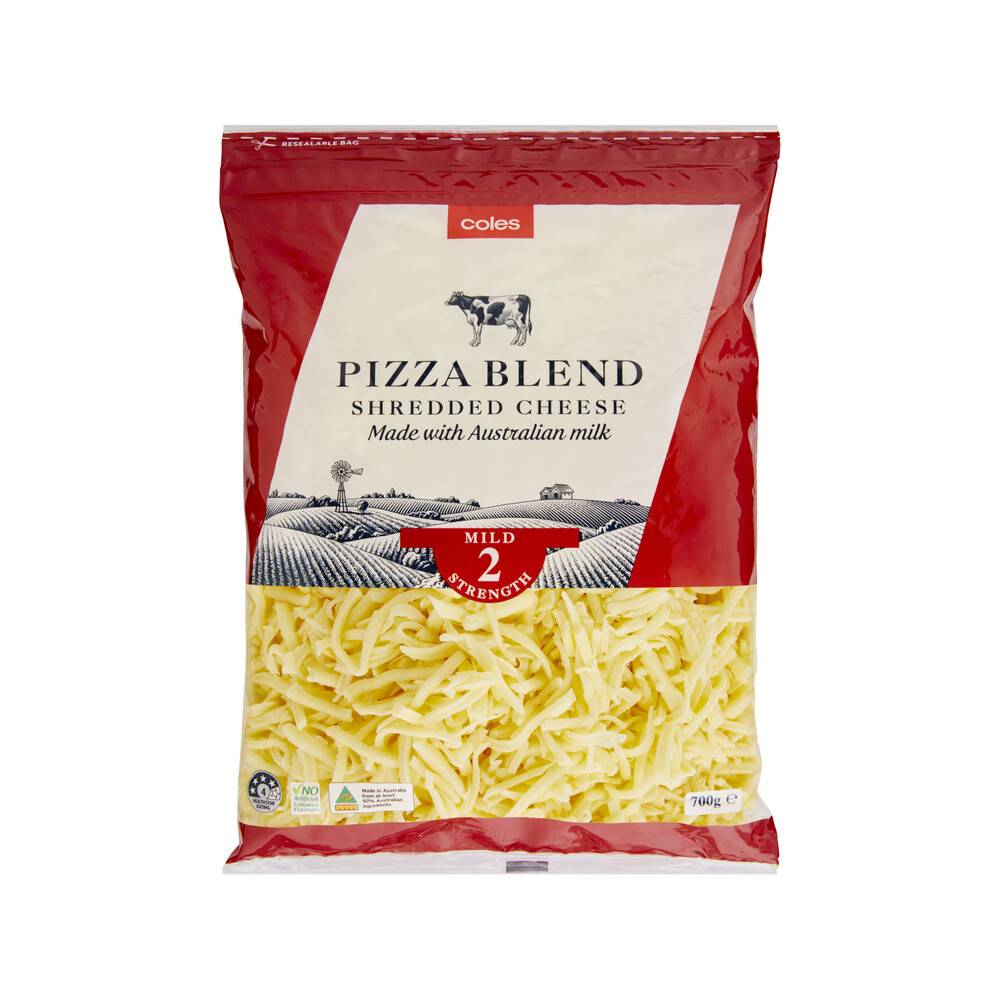 Coles Pizza Blend Shredded Cheese 700g