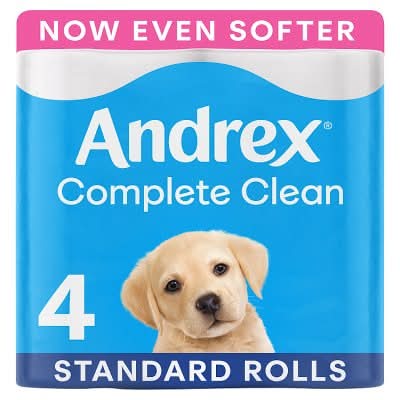 Andrex Unique 3d Wave Classic Clean Toilet Tissue Rolls (4 pack)
