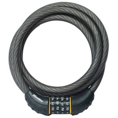 Master Lock Re Settable Combo Cable Bike Security Lock, 6 ft x 1/2 in