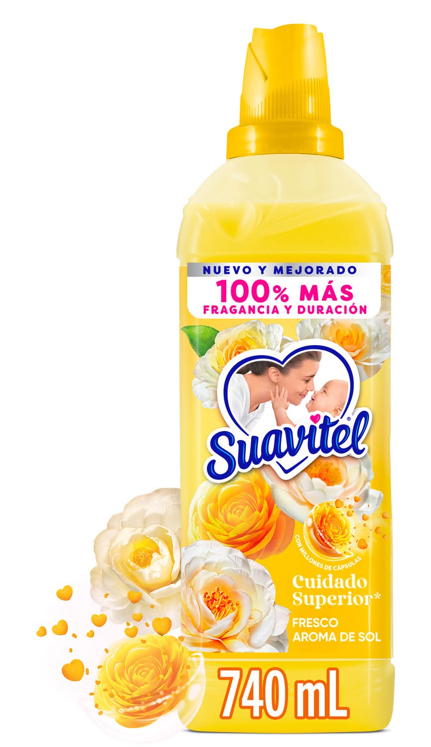 Suavitel · Cuidado superior suavizante líquido para ropa, fresco aroma de sol (740 ml)