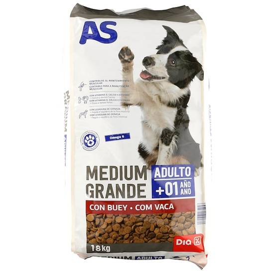 Alimento para Perros Adultos con Buey As Bolsa (18 kg)