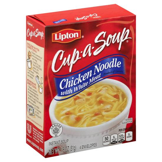 Lipton Cup-A-Soup Chicken Noodle With White Meat Instant Soup (4 ct)
