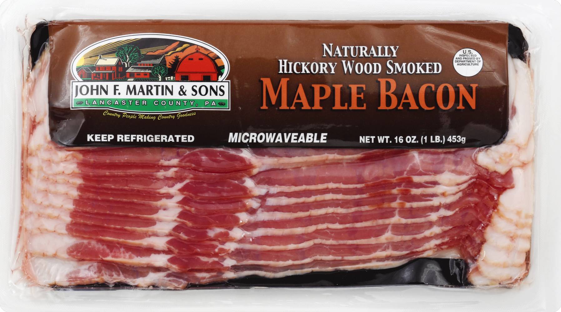 John F. Martin & Sons Maple Bacon, Smoked (16 oz)