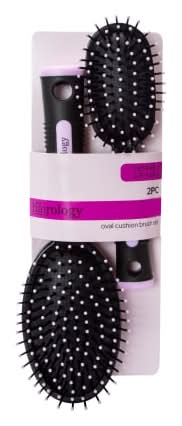 Oval Cushion Brush Set 2-Piece Purple