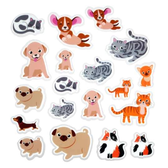 Cat & Dog Puffy Stickers By Creatology