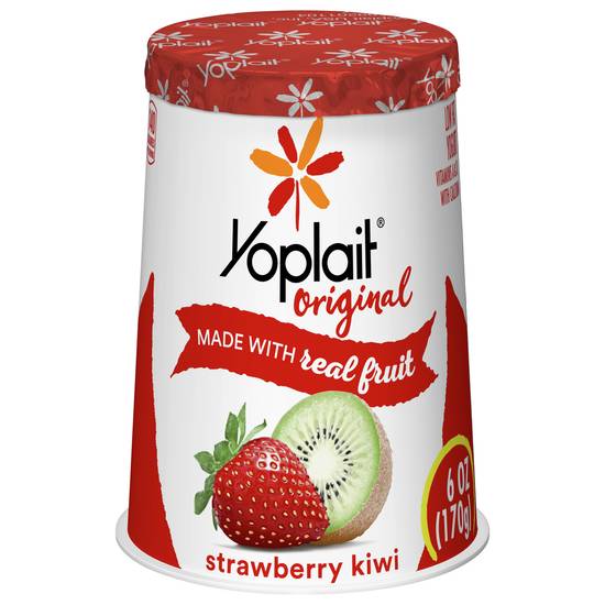 Yoplait Original Strawberry Kiwi Yogurt With Real Fruit