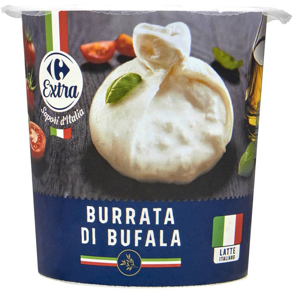 Fromage burrata di bufala carrefour extra - le pot de 125g net égoutté